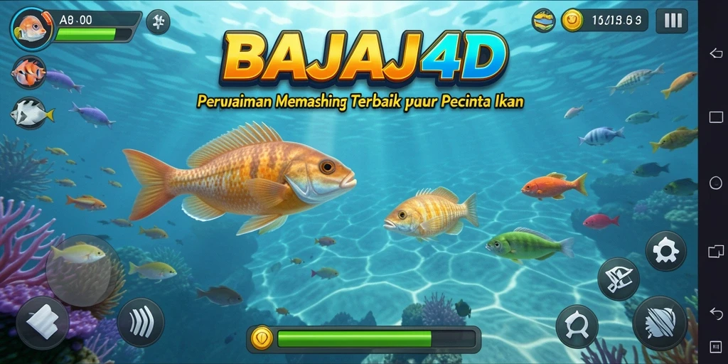Tampilan gameplay BAJAJ4D dengan pemandangan laut yang indah dan aktivitas memancing.