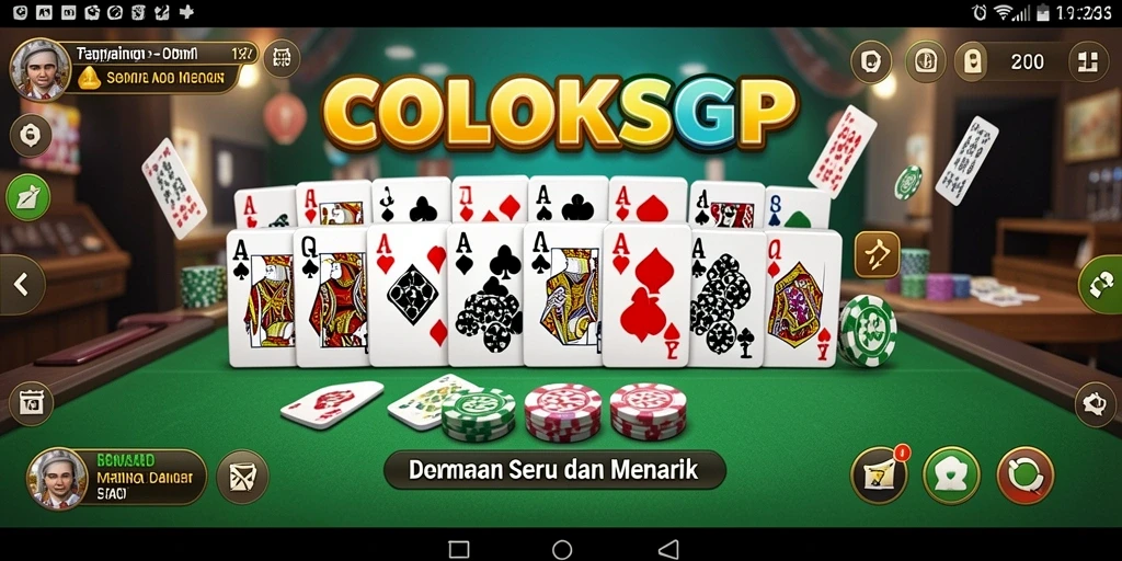 Tampilan gameplay seru COLOKSGP dengan domino yang menarik.