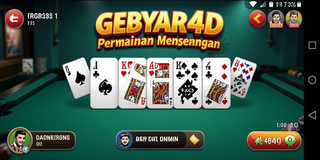 Tampilan gameplay seru dalam GEBYAR4D yang penuh warna.