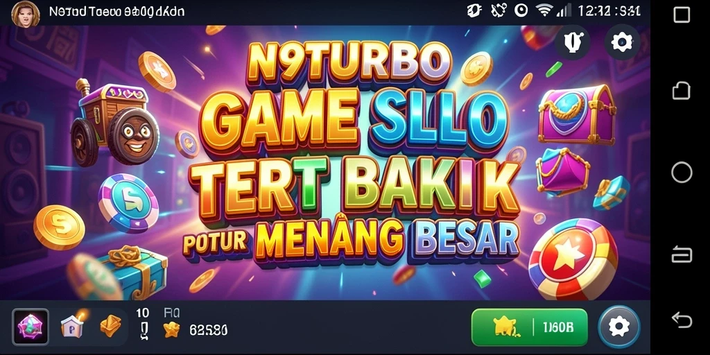 Tampilan gameplay N9TURBO yang penuh warna dan menarik.