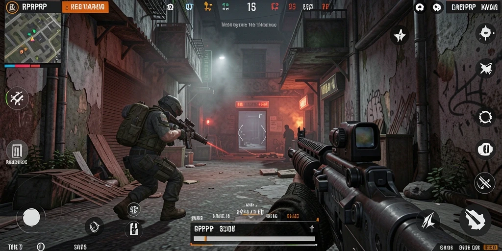 Tampilan gameplay RPRPRP yang mendebarkan dalam mode TPS.