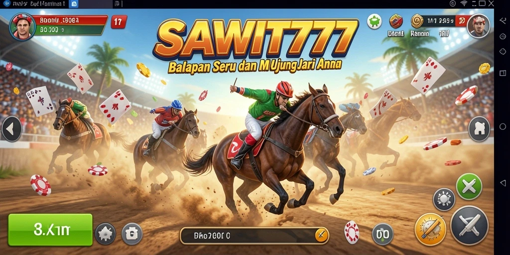 Screenshot dari gameplay SAWIT777 menampilkan aksi balapan yang mendebarkan.
